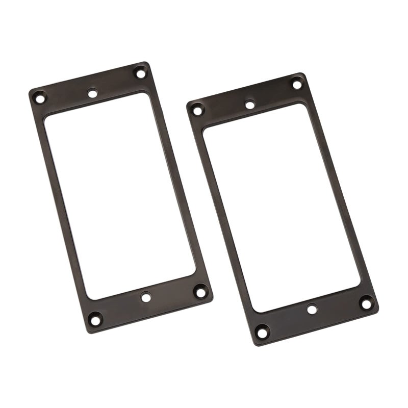 JIUWU Metal Flat Electric Guitar Humbucker Pickup Ring, Frame Mounting Ring for Bridge Pickup Black, Pack of 2 - Image 1